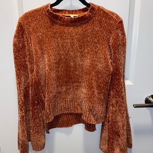 Burnt Orange Sweater with Wide Sleeves